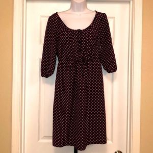 H&M navy and red polka dot dress, size 10